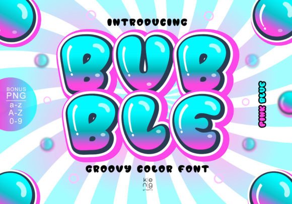 Bubble Pink Blue Font for Business