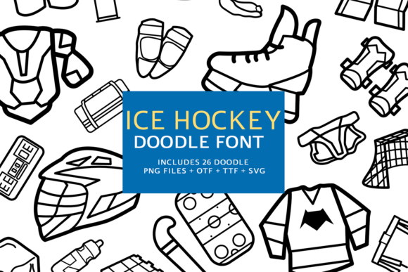 Ice Hockey Doodle Font