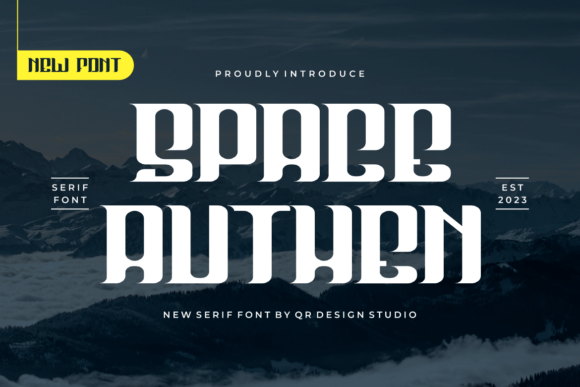 Space Authen: Bold Serif Font for Editorial Design